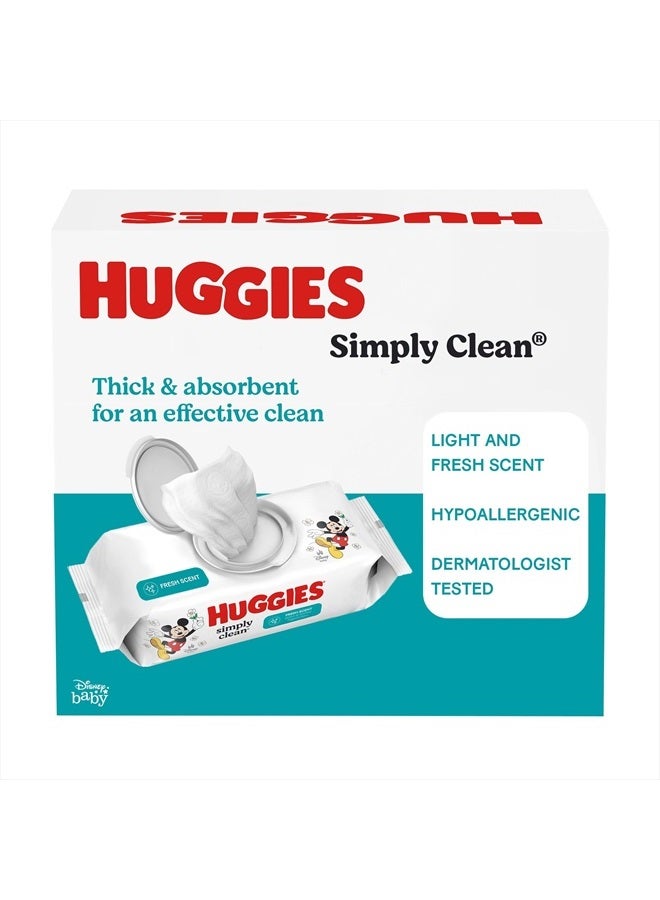 HUGGIES Huggies Simply Clean Fresh Scent Baby Wipes, 3 Flip-Top Packs of 64 (192 Wipes Total) - Image 2