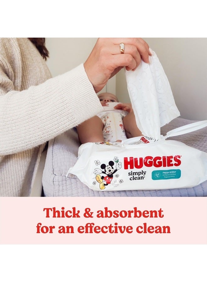 HUGGIES Huggies Simply Clean Fresh Scent Baby Wipes, 3 Flip-Top Packs of 64 (192 Wipes Total) - Image 3