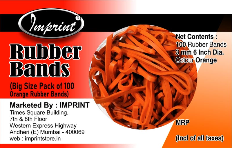 IMPRINT Large Big 6" Rubberbands Pack Of 100 - Image 2