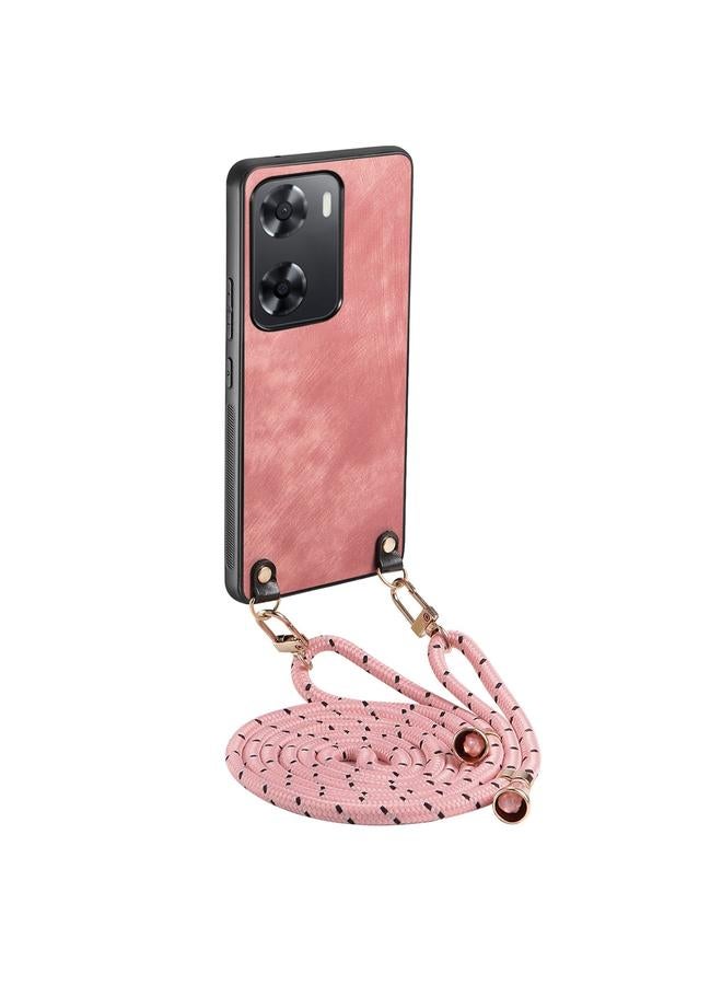 S-TOP Case For OPPO A57 4G Vintage Leather PC Back Cover Phone Case with Crossbody Strap - Image 1