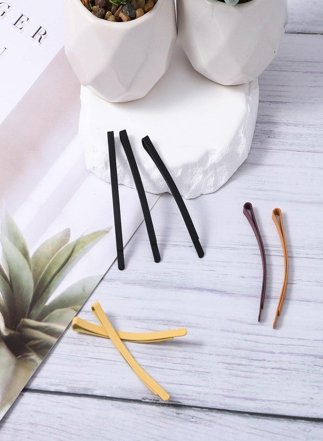 Tyqour 20PCS Long Bobby Pins for Thick Hair Curved Bobby Pins for Women Hair Pins for Styling Metal Hair Clips for Women Multicolor Matte Hairpins Hair Accessories - Image 5