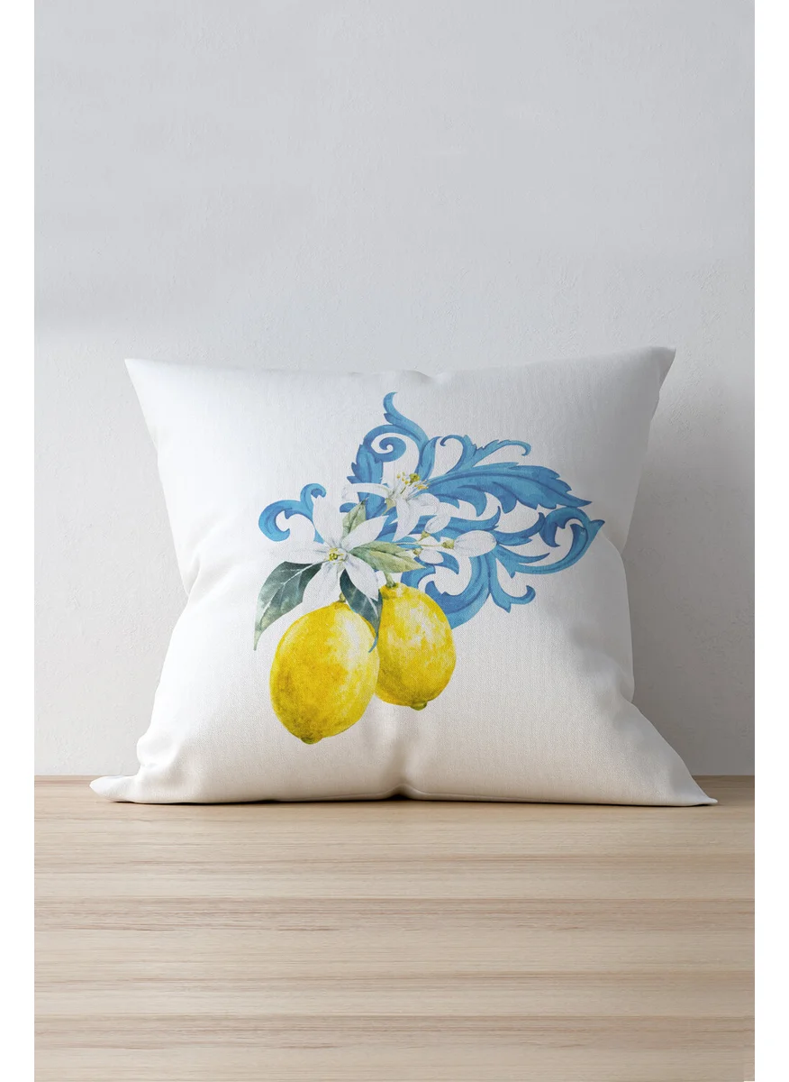 Cango Home Double Sided Printed Lemon Yellow Green Pillow Cushion Cover 900-Ct