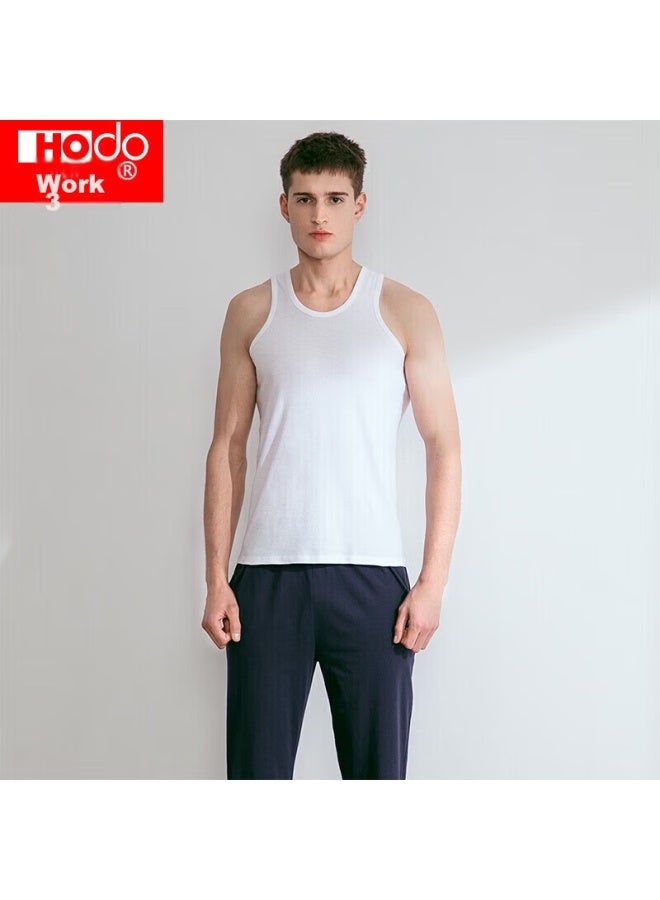 Hongdou Pure Cotton Tank Top For Men, Sleeveless Round Neck, Skin-friendly Breathable, Athletic Fitness Slim-fit Undershirt For Men - Image 3
