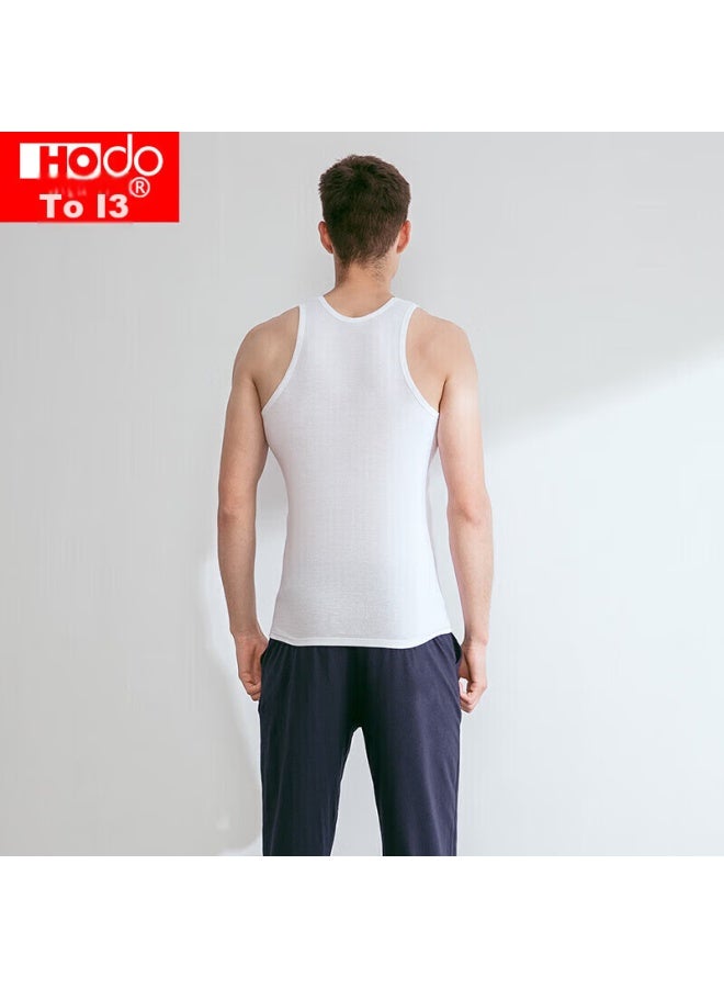 Hongdou Pure Cotton Tank Top For Men, Sleeveless Round Neck, Skin-friendly Breathable, Athletic Fitness Slim-fit Undershirt For Men - Image 4