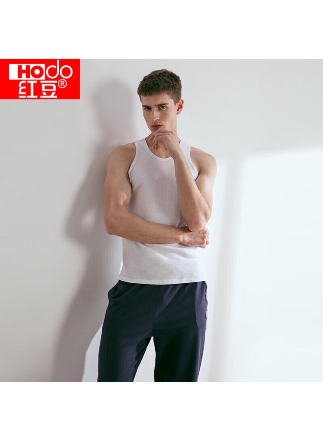 Hongdou Pure Cotton Tank Top For Men, Sleeveless Round Neck, Skin-friendly Breathable, Athletic Fitness Slim-fit Undershirt For Men - Image 1
