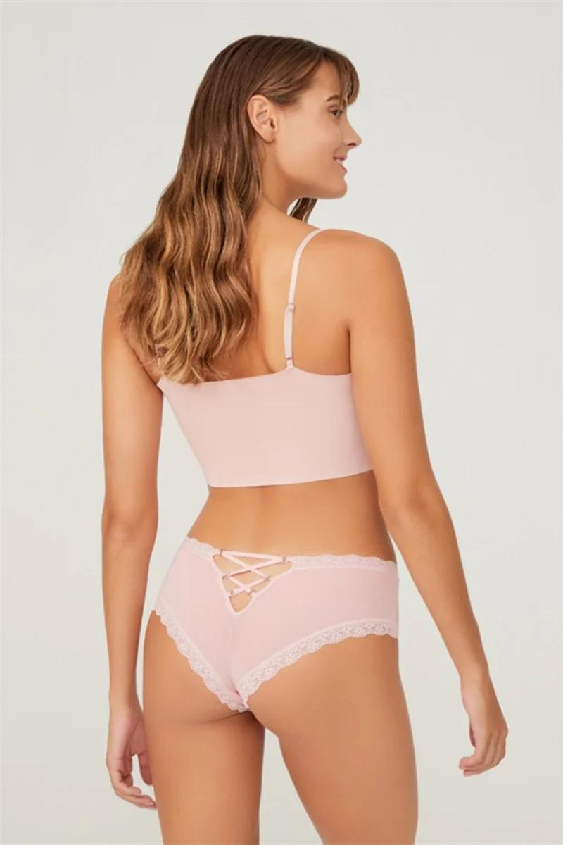 COTTONHILL Lace Detailed Microfiber Women's Hipster 3-Pack Panties - 3