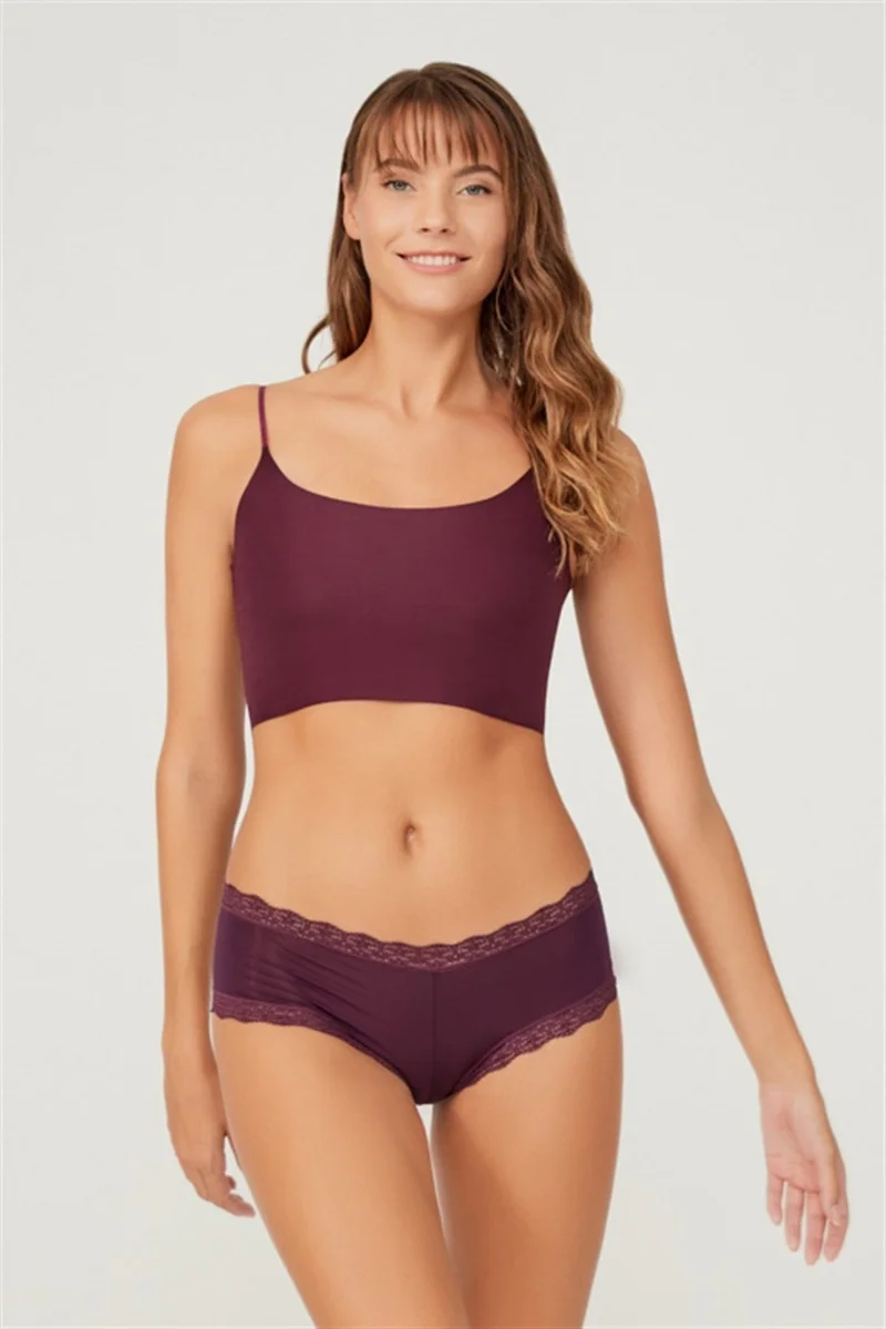 COTTONHILL Lace Detailed Microfiber Women's Hipster 3-Pack Panties - 3
