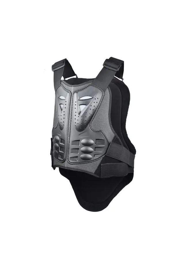 Charcoal Motorcycle Vest Armor Chest Back Protector PE Material Size L - Image 3