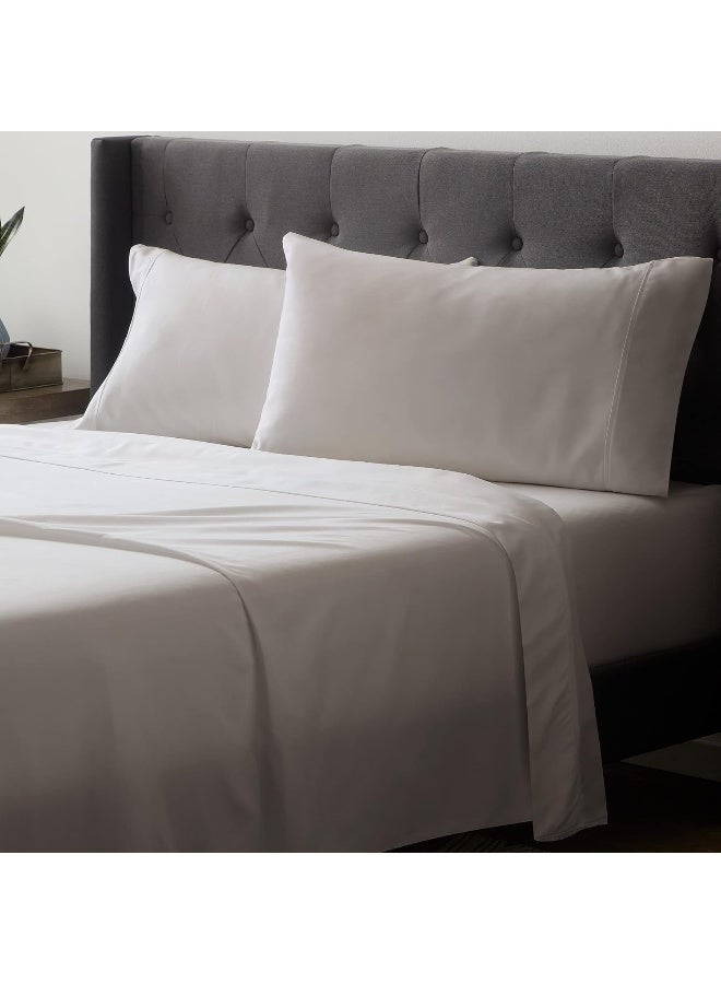 Lucid Microfiber Wrinkle and Stain Resistant Sheet Set with a Deep Pocket Design in a Super Soft Brushed Finish, Sandstone - Image 1