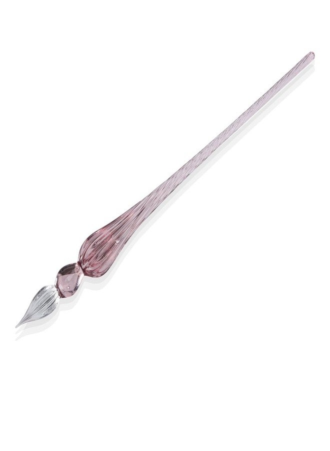 molshine Handmade Glass Dip Pen Crystal Calligraphy Pen Signature Dipped Pen for Artist Women Men Teens,Writing Drawing Decoration Gifts (Light Purple) - Image 1