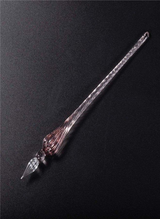 molshine Handmade Glass Dip Pen Crystal Calligraphy Pen Signature Dipped Pen for Artist Women Men Teens,Writing Drawing Decoration Gifts (Light Purple) - Image 2
