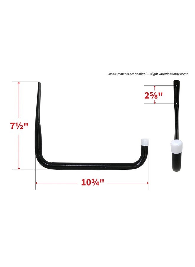 Shepherd Hardware 8095E Heavy Duty Steel 10Inch Garage Storage Utility Double Hooks 2 Pack Black - Image 4