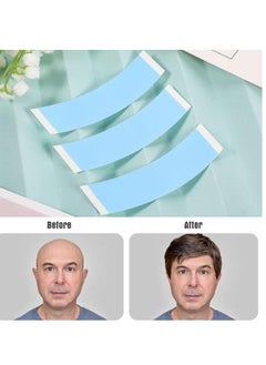 Maitys Maitys 120 Pieces Lace Front Wig Tape Double Sided Adhesive Wig Tapes Waterproof Lace Tape C-Shaped Wig Tape Hair Wig Tape for Long Short No Hair Wigs Toupees Hair Pieces and Hair Extension(Blue)  - Image 2