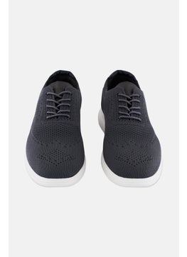 Algspar Men Brand Logo Lace Up Causal Shoes, Grey  - Image 4