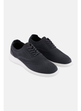 Algspar Men Brand Logo Lace Up Causal Shoes, Grey  - Image 1