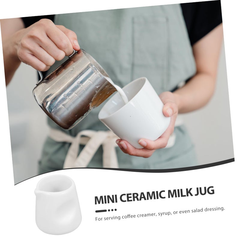 Ceramic Mini Coffee Pitcher 250ml Elegant Syrup Dispenser Portable Jug for Tea - Image 4