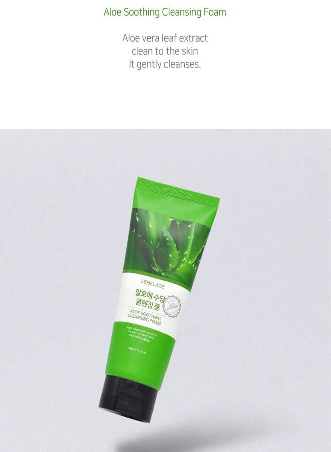 LEBELAGE Aloe Soothing Cleansing Foam 180ml - Moisturizing and Gentle Cleanser - Image 5