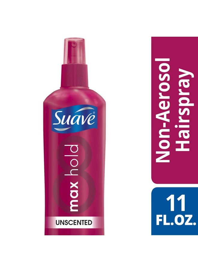 Suave Suave Hairspray, Max Hold Bundle - Unscented Hairspray + Scented Non-Aerosol Hair Spray, 11 Oz Ea (2 Piece Set)  - Image 5