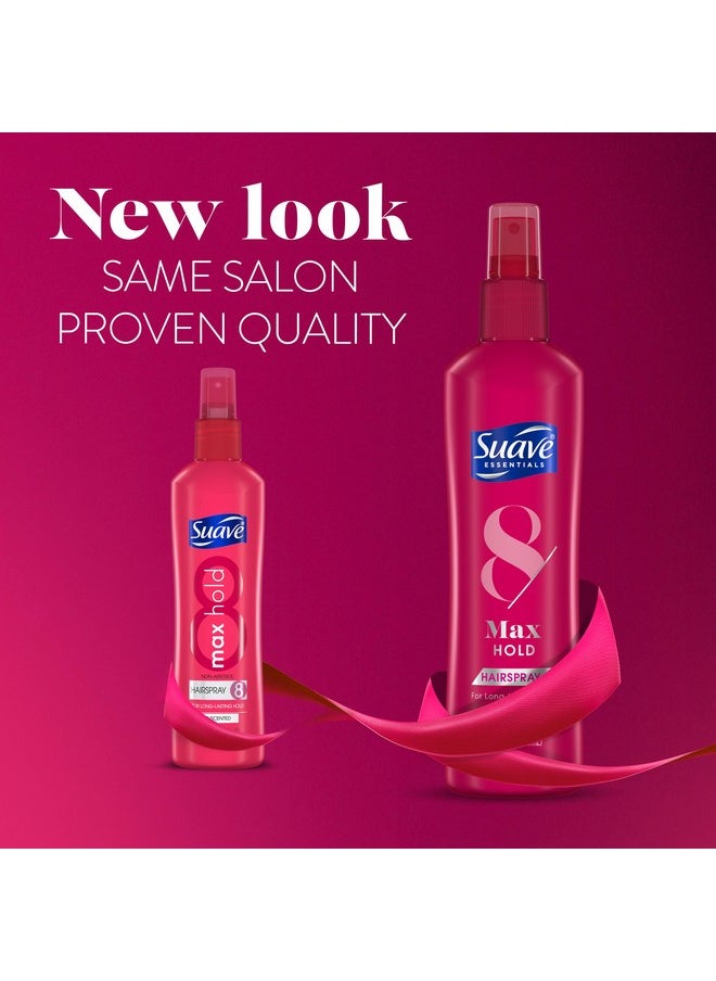 Suave Suave Hairspray, Max Hold Bundle - Unscented Hairspray + Scented Non-Aerosol Hair Spray, 11 Oz Ea (2 Piece Set)  - Image 4