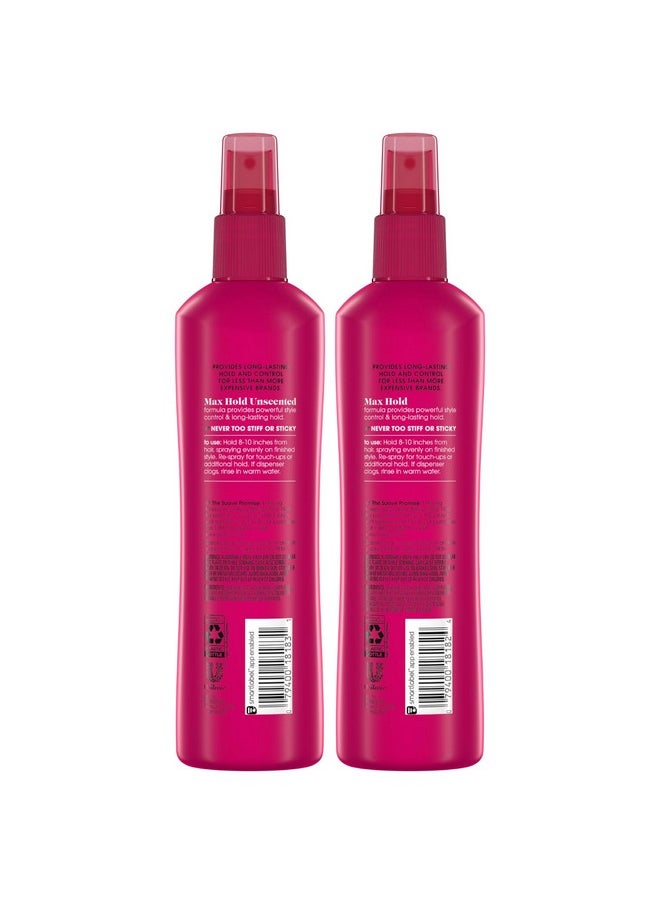 Suave Suave Hairspray, Max Hold Bundle - Unscented Hairspray + Scented Non-Aerosol Hair Spray, 11 Oz Ea (2 Piece Set)  - Image 2