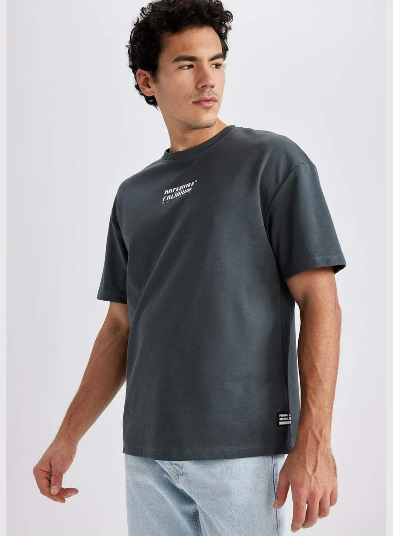 DeFacto Man Crew Neck Short Sleeve Knitted T-Shirt