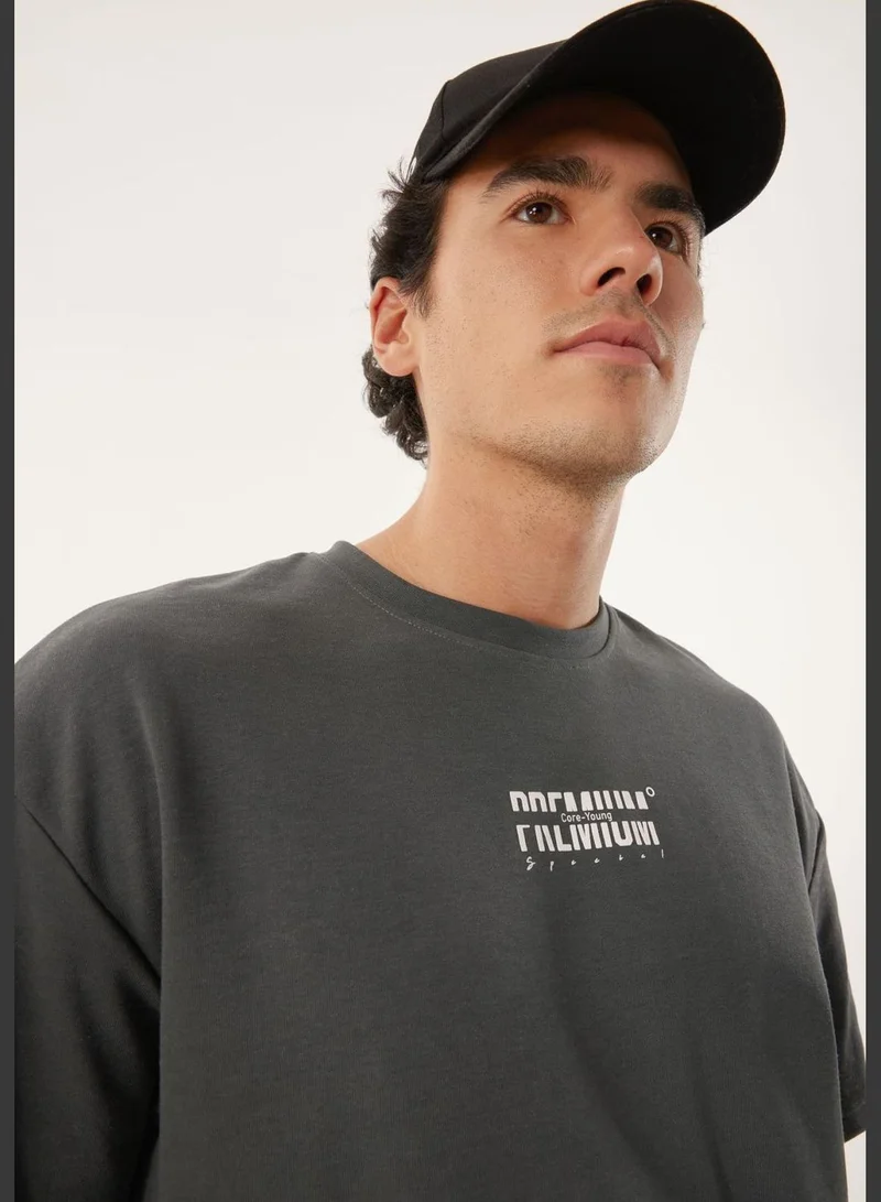 DeFacto Man Crew Neck Short Sleeve Knitted T-Shirt