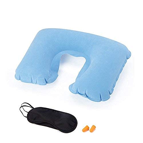 SHOPARAM SHOPARAM 3 in 1 Tourist Neck Travel Pillow with Cushion CarEye Maks Sleep Rest Shade Ear Plug - Image 3