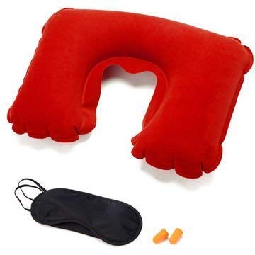 SHOPARAM SHOPARAM 3 in 1 Tourist Neck Travel Pillow with Cushion CarEye Maks Sleep Rest Shade Ear Plug - Image 1