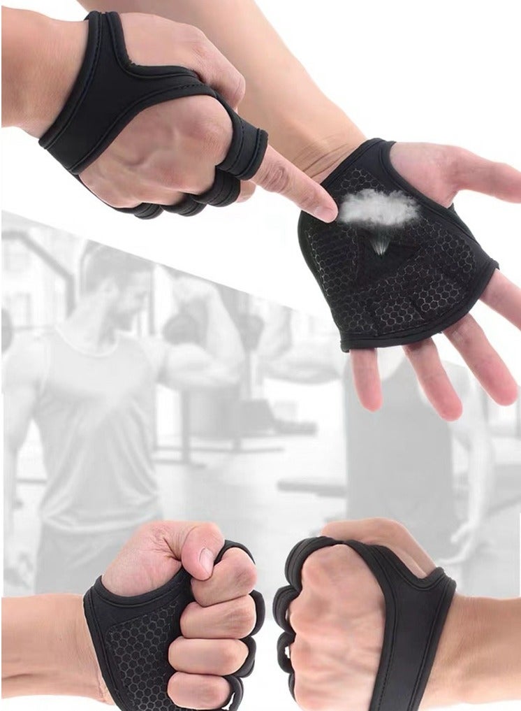 JoyousSto 2Pcs Silicone Anti-Slip Four Finger Workout Glove Weight Training Gloves Gym Gloves Weight Lifting Gloves for Men Women Fitness Equipment Gloves - Image 1