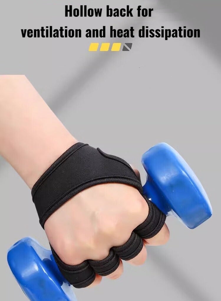 JoyousSto 2Pcs Silicone Anti-Slip Four Finger Workout Glove Weight Training Gloves Gym Gloves Weight Lifting Gloves for Men Women Fitness Equipment Gloves - Image 3