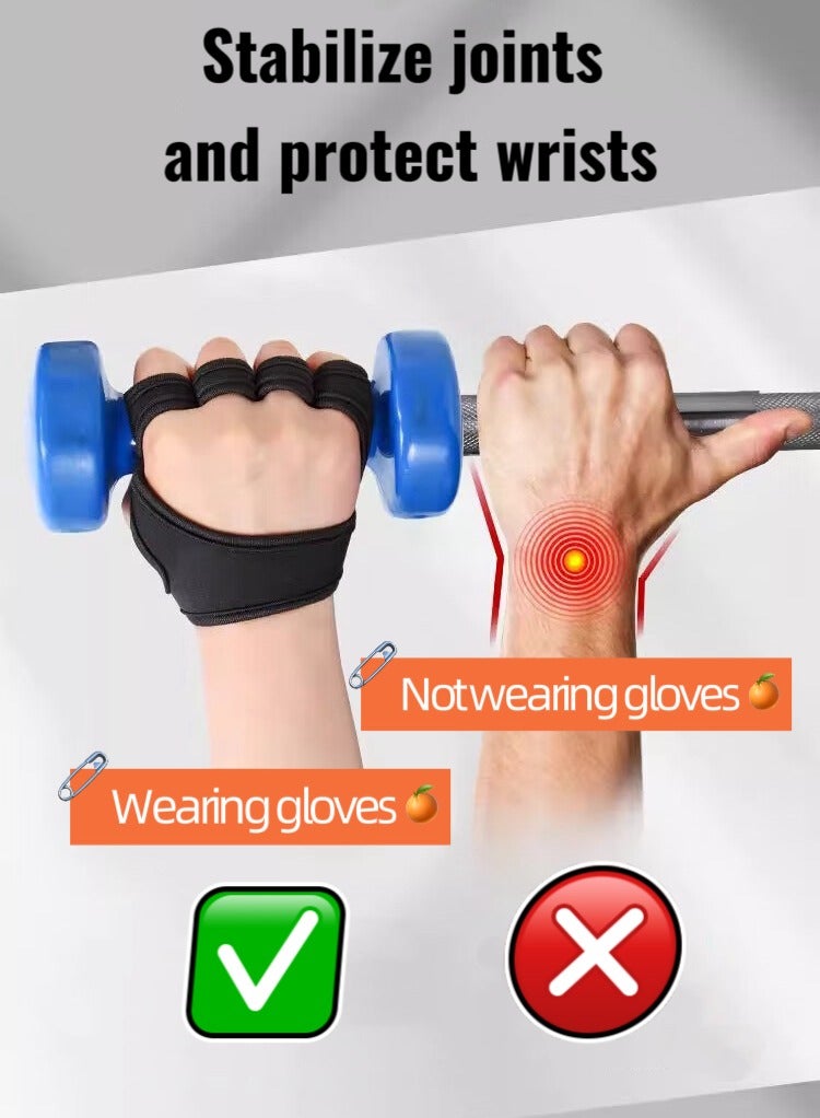 JoyousSto 2Pcs Silicone Anti-Slip Four Finger Workout Glove Weight Training Gloves Gym Gloves Weight Lifting Gloves for Men Women Fitness Equipment Gloves - Image 2