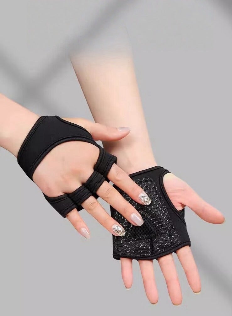 JoyousSto 2Pcs Silicone Anti-Slip Four Finger Workout Glove Weight Training Gloves Gym Gloves Weight Lifting Gloves for Men Women Fitness Equipment Gloves - Image 5