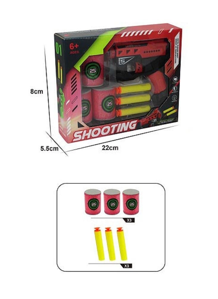 NinEx Blaster Gun Soft Bullet Gun Toy With Foam Bullets and Target Cans Kids Toy Gun - Image 4