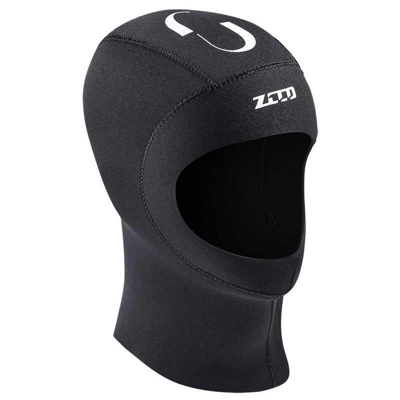 Skyone Neoprene Wetsuit Hood Scuba Diving Hood 3MM 5MM for Men Women Youth, Bib Dive Cap Surfing Thermal Hood for Kayaking Snorkeling Swimming Sailing Canoeing Water Sports (5mm Black, XL) - Image 3