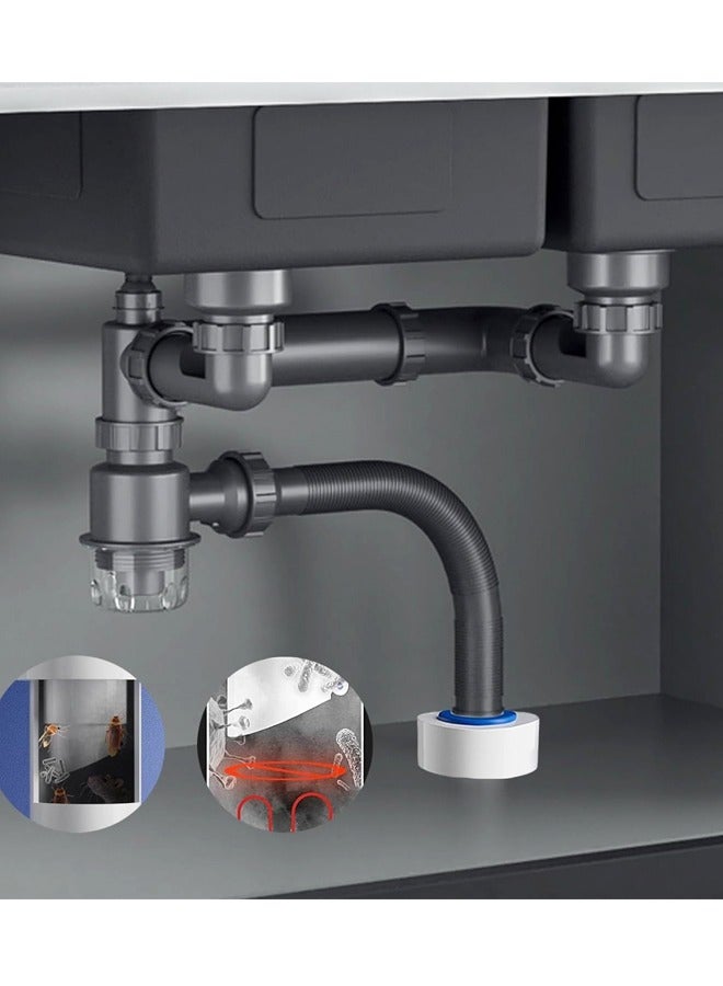 سدادة خرطوم تصريف الغسالة، سدادة تصريف الدش المقاومة للروائح، أغطية سدادة بلاستيكية للمطبخ والحمام - Image 4