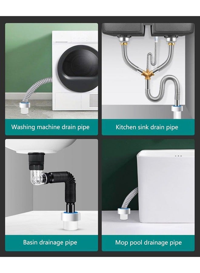 سدادة خرطوم تصريف الغسالة، سدادة تصريف الدش المقاومة للروائح، أغطية سدادة بلاستيكية للمطبخ والحمام - Image 5