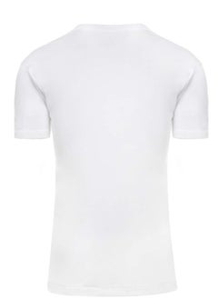 Lux Premium Men's T-Shirt – [Pack of 6] White, V-Neck Half Sleeve Vests with 1X1 Rib, Close-To-Body Fit, Cotton T-Shirt for Men, Machine Washable  - Image 2