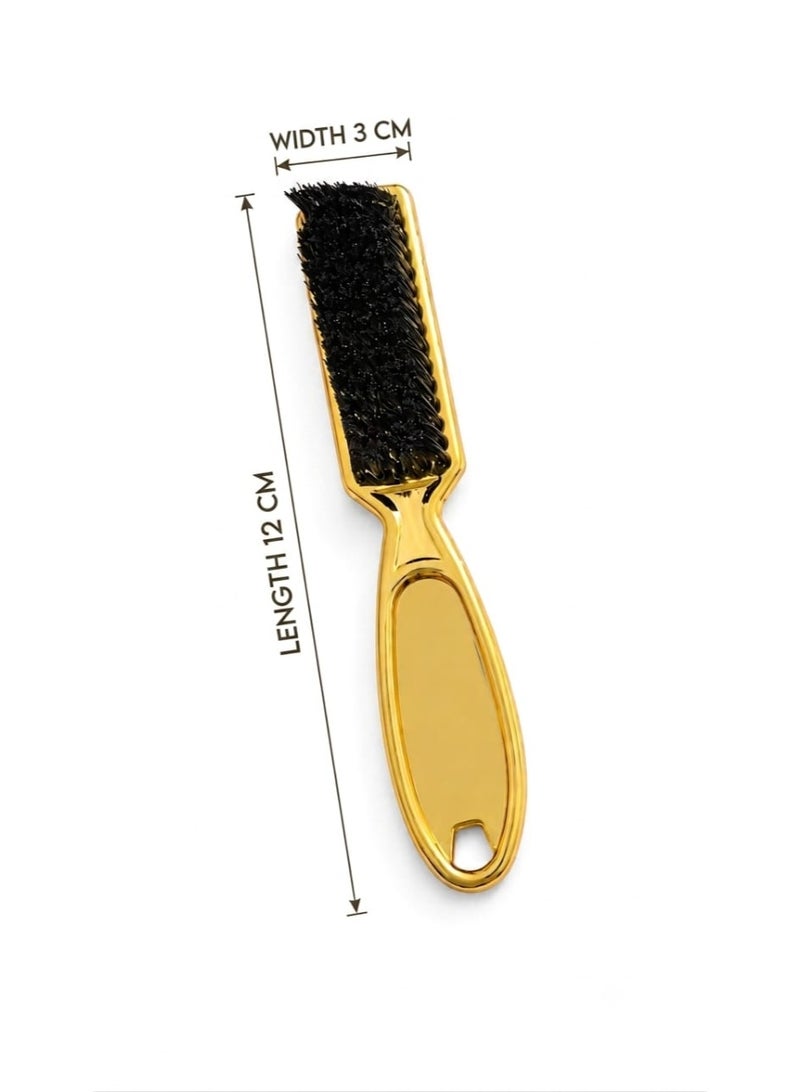 Small beard brush with soft bristles – beard and mustache styling and grooming brush for daily use (Gold) - Image 3