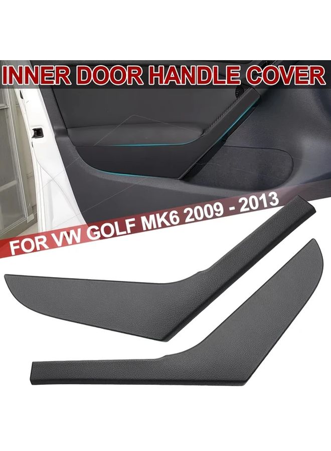 Black And Red Car Interior Door Handle Cover For Volkswagen Golf 6 MK6 2009 2013 - Image 3