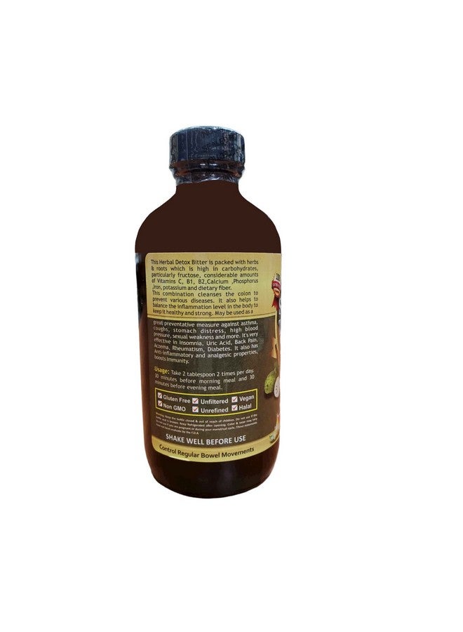 Essential Palace Soursop & Turmeric Living Bitter 5 in 1 with Angelica Roots, Nut Meg & Myrrh Extracts Hebal Tonic 8oz  - Image 2
