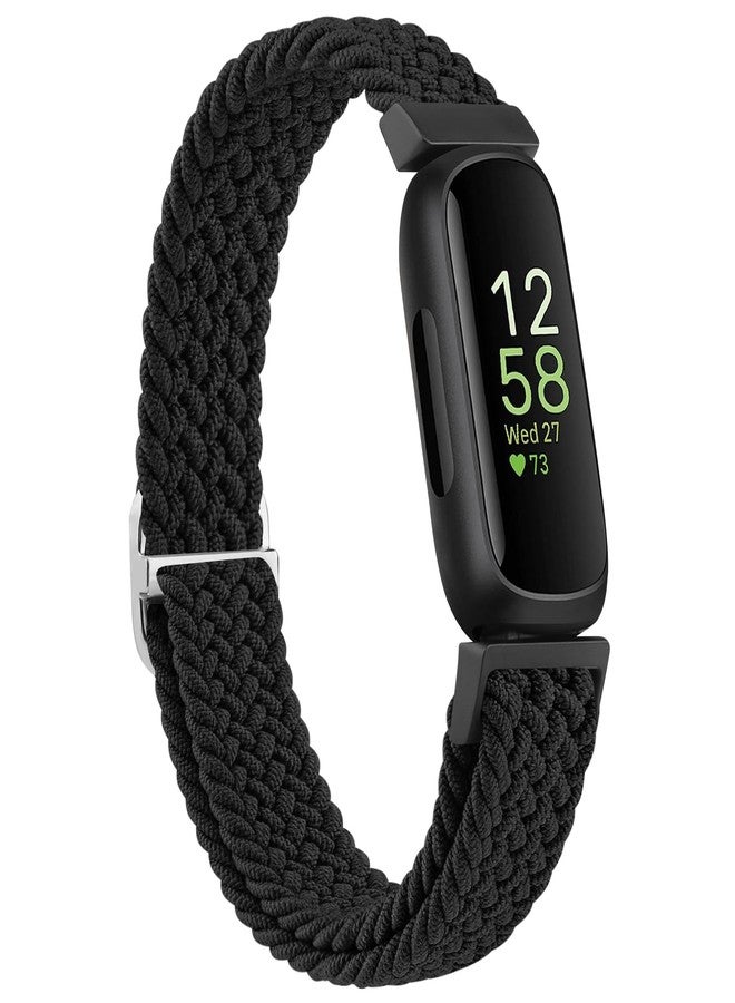 اي كي سوار مطاطي متوافق مع ساعات Fitbit Inspire 3 للرجال والنساء، حزام حلقي مرن قابل للتعديل وناعم لساعات Fitbit Inspire 3/2/HR (أسود) - Image 1