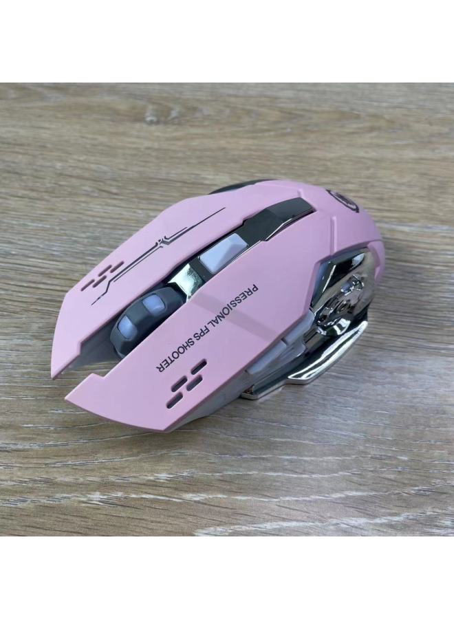 E-sports Hot Wheels Charging Wireless Mouse Mute Office Gaming Laptop Bluetooth Dual-mode Mouse-Color:Charging 2.4G Wireless White - Image 3