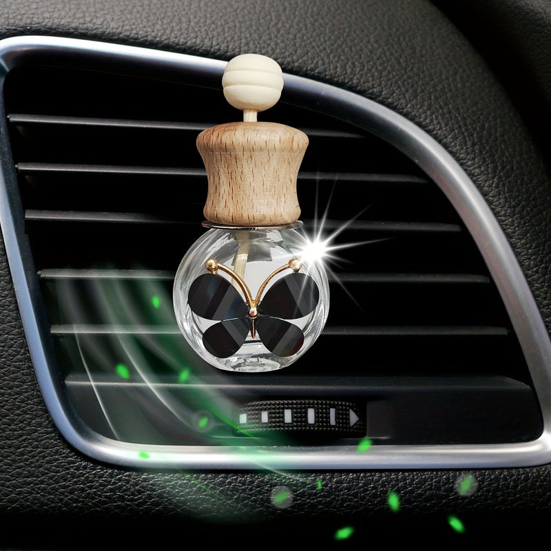 Refillable Diffuser Bottle Compatible For Essential Oils And Scent Diffusers Glass Air Freshener For Car Black No Chemicals Fits Diffuser Devices - Image 3