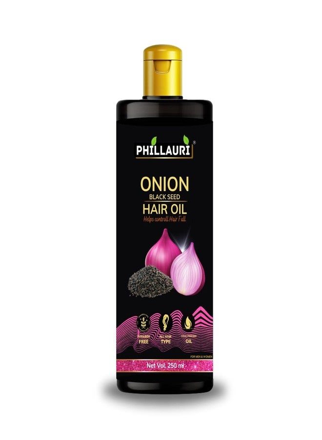Phillauri Onion Blackseed Hair Oil For Rapid Hair Growth | Improves Hair Thickness | For Men & Women - 250ml - Image 1