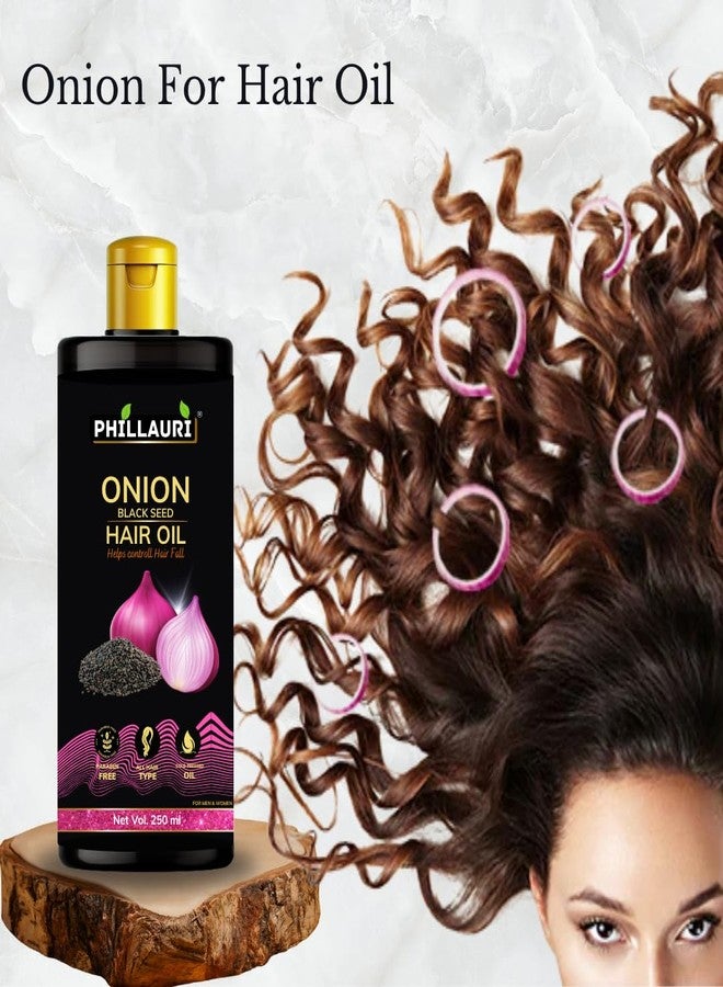 Phillauri Onion Blackseed Hair Oil For Rapid Hair Growth | Improves Hair Thickness | For Men & Women - 250ml - Image 5