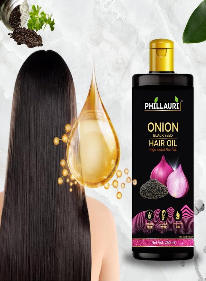 Phillauri Onion Blackseed Hair Oil For Rapid Hair Growth | Improves Hair Thickness | For Men & Women - 250ml - Image 4