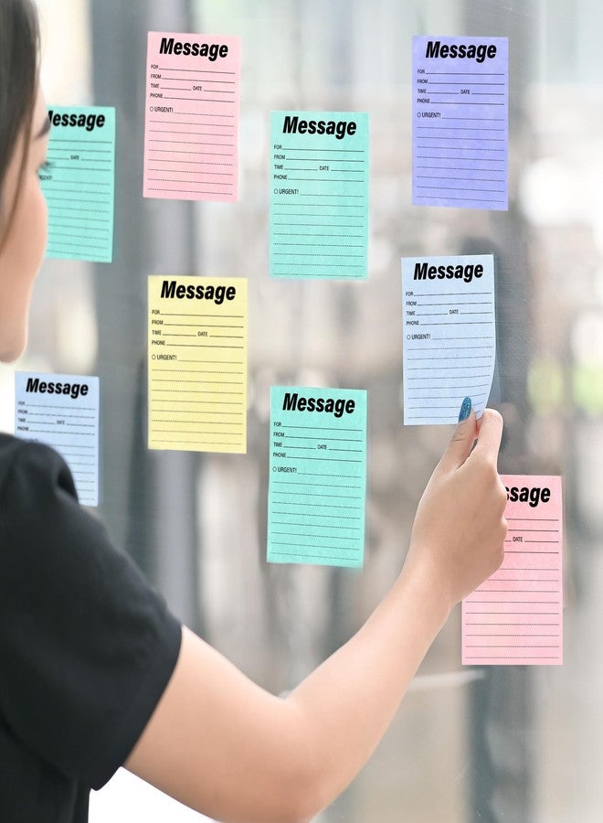 INKNOTE 9 Pcs Phone Message Sticky Notes Self Adhesive Message Book Phone Message pad Message Book Sticky for Home Office Work Call School Supplies (5.1 x 3.94inch Assorted Neon Colors) - Image 4