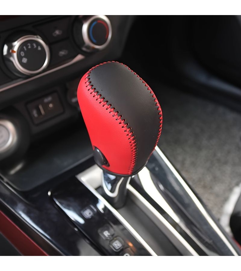 Black Red Wire Gear Shift Cover For Nissan Altima 2013 2018 Sentra Rogue Murano - Image 3