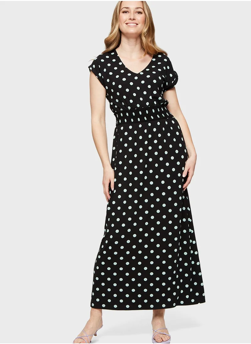 DOROTHY PERKINS Polka Dot V-Neck Dress