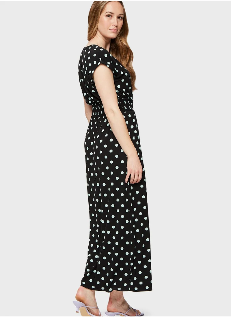 DOROTHY PERKINS Polka Dot V-Neck Dress